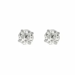 Puces d'oreilles or blanc et diamant