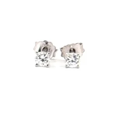 Puces d'oreilles Or Blanc Diamants