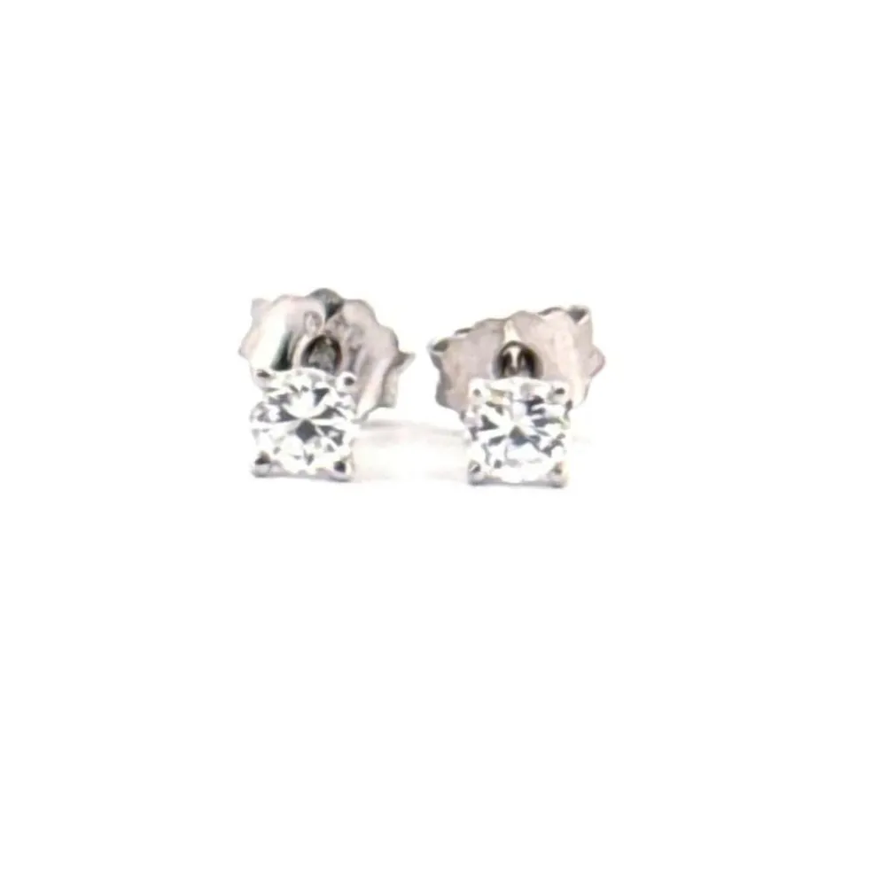 Puces d'oreilles Or Blanc Diamants