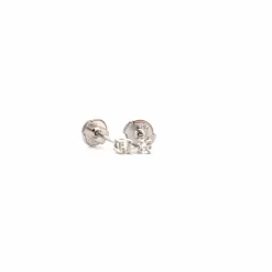 Puces d'oreilles or blanc diamants