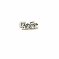 Puces d'oreilles or blanc diamants