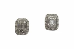 Puces d'oreilles or et diamants 0,36 ct