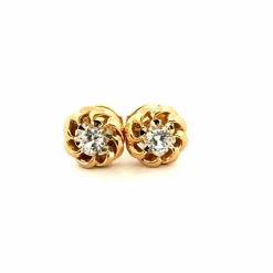 Puces D'oreilles Or Jaune 18 carats & Topaz