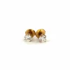 Puces D'oreilles Or Jaune 18k & Diamants