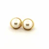 Puces D'oreilles Or Jaune 18k & Perles