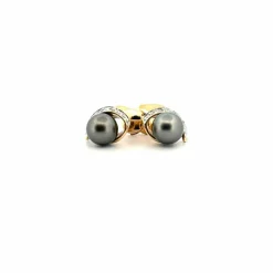 Puces d'oreilles or jaune diamants