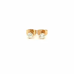 Puces D'oreilles Or Jaune & Diamants