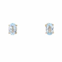 Puces d'oreilles or jaune aigue marine
