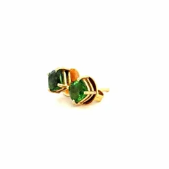Puces D'oreilles Or Jaune 18 carats & Tourmaline