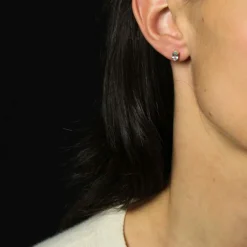 Puces d'oreilles or jaune aigue marine