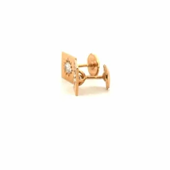 Puces d'oreilles or jaune diamants