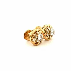 Puces D'oreilles Or Jaune 18 carats & Topaz