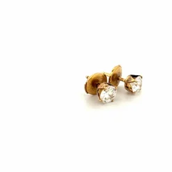 Puces D'oreilles Or Jaune 18k & Diamants