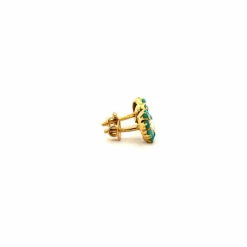 Puces d'oreilles or jaune perle
