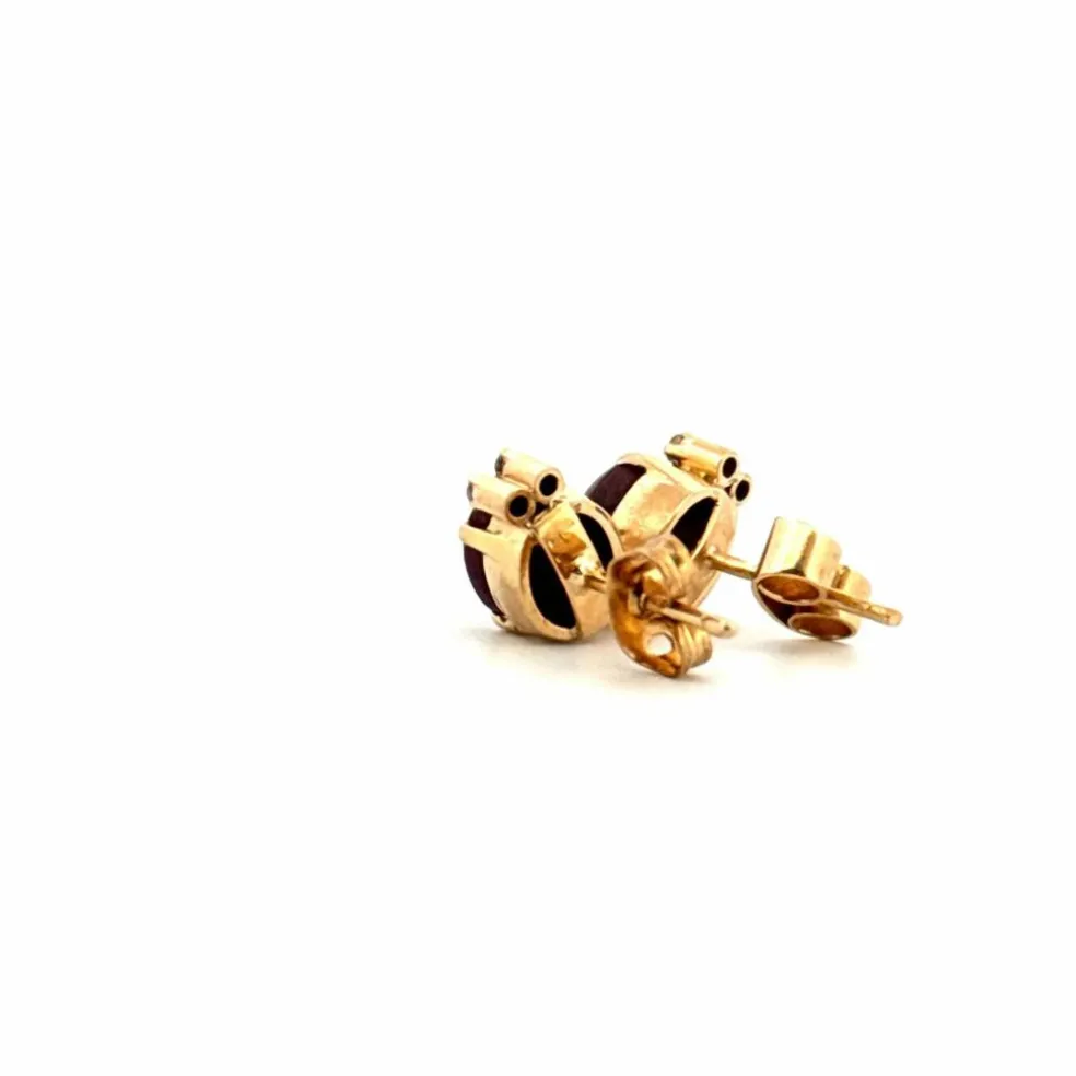 Puces d'oreilles Or Jaune Diamants