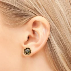 Puces D'oreilles Or Jaune 18 carats & Topaz