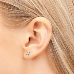 Puces D'oreilles Or Jaune 18k & Diamants