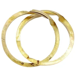 RARE Alliance jumelée or jaune finement ciselée, NON gravée (circa 1880)