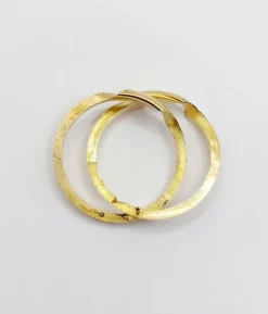 RARE Alliance jumelée or jaune finement ciselée, NON gravée (circa 1880)
