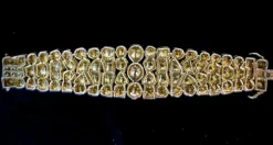 Rare Bracelet manchette époque XVIIIème Or & Argent, Diamants 35 carats