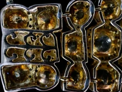 Rare Bracelet manchette époque XVIIIème Or & Argent, Diamants 35 carats