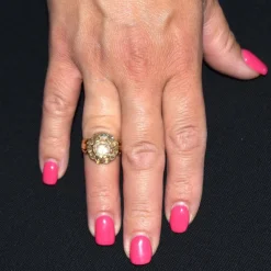 ÈRE VICTORIENNE - BAGUE EN OR ROSE 18 KT