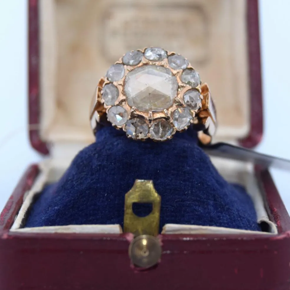 ÈRE VICTORIENNE - BAGUE EN OR ROSE 18 KT