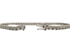 Rivière de diamants naturels or blanc 18 carats