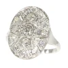 Romance éternelle : bague Art Déco en platine et diamants des années 1950