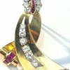 Rubis retro, broche ruban par Lackritz