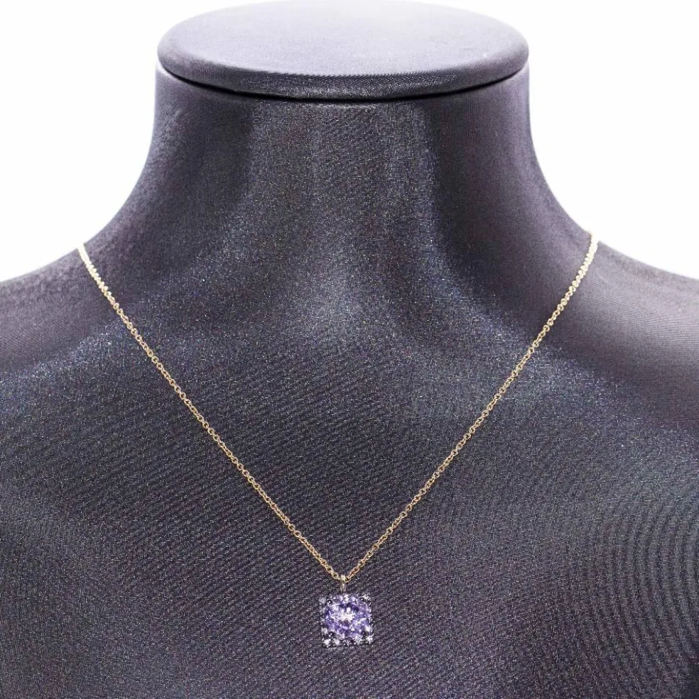 SALVINI - collier avec améthyste et or bicolore