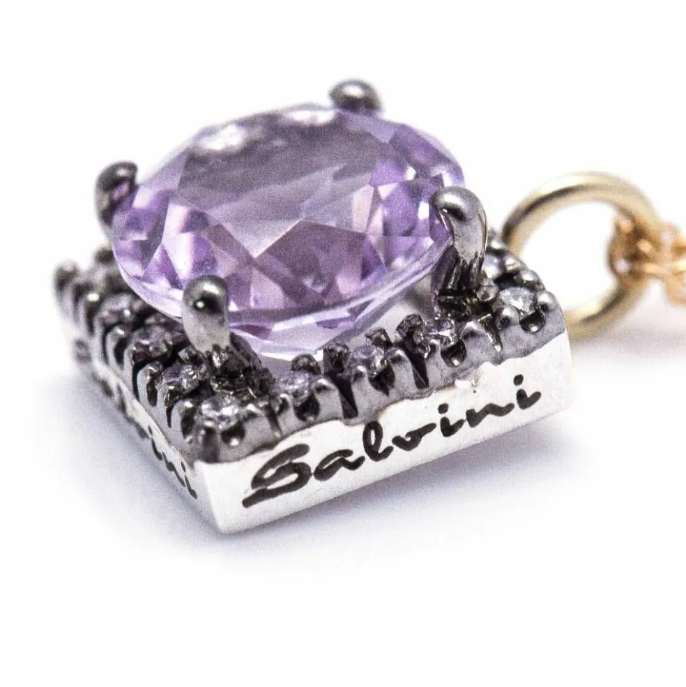 SALVINI - collier avec améthyste et or bicolore