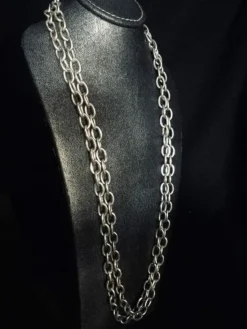 Sautoir à mailles forçat, Argent