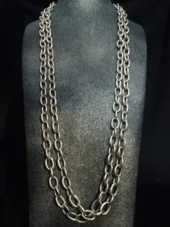 Sautoir à mailles forçat, Argent