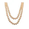 Sautoir 2 Rangs De Perles De Culture, Fermoir Saphirs
