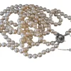 Sautoir 2 Rangs perles de culture et or blanc