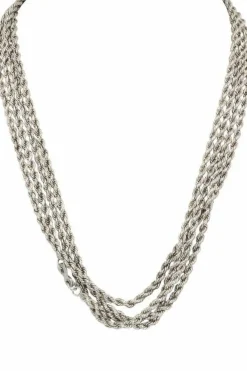 SAUTOIR ANCIEN MAILLE TORSADÉE