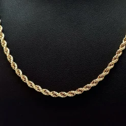 Sautoir ancien maille torsadée or jaune 18 carats
