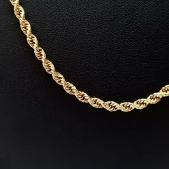 Sautoir ancien maille torsadée or jaune 18 carats