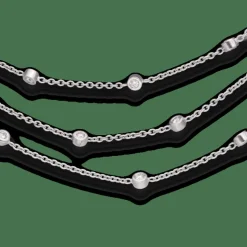 Sautoir en or gris 18K – 80 cm – 2,50 ct de diamants brillants G-VS