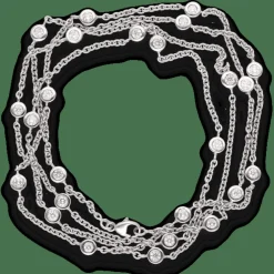 Sautoir en or gris 18K – 80 cm – 2,50 ct de diamants brillants G-VS