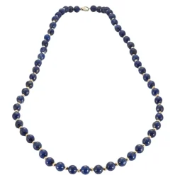 Sautoir lapis lazuli et argent