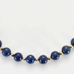 Sautoir lapis lazuli et argent