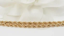 Sautoir maille corde en or jaune