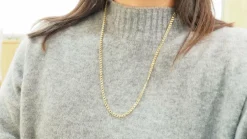 Sautoir maille goumette en or jaune