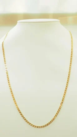 Sautoir maille goumette en or jaune