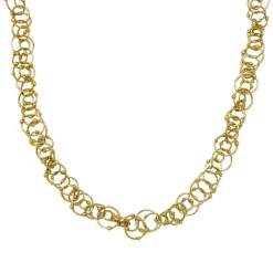 Sautoir maille jaseron or jaune.