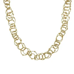 Sautoir maille jaseron or jaune.