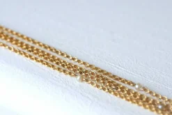 Sautoir maille jaseron or et perles fines