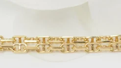 Sautoir maille marine limée en or jaune